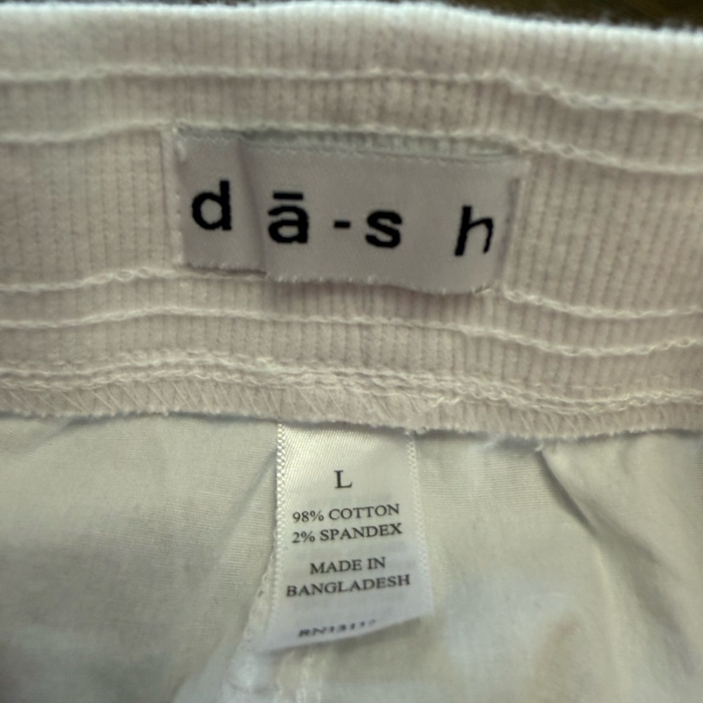 White Cargo Pants with Drawstring Waist - Picture 6 of 8